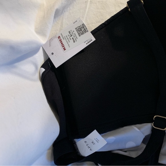 KOTN Black and White Swimsuit Top - Picture 2 of 2